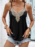 Contrast Eyelet Cami Top