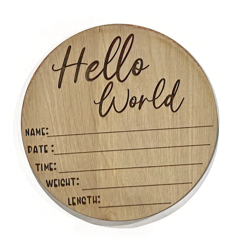 Hello World Birth Stat Sign