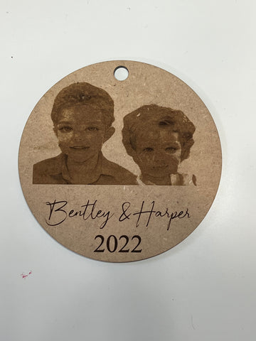 Custom Engraved Wooden Ornament