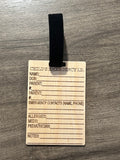 Car seat Emergency Tag