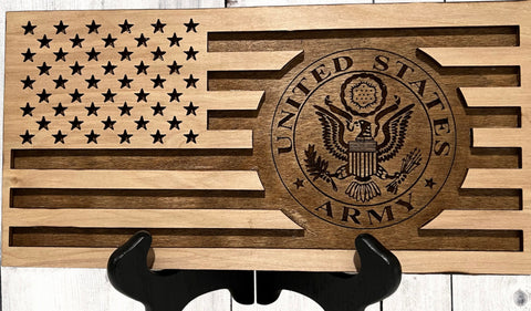 Army Flag Wood Decor