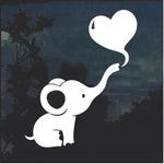 Elephant with heart Decal