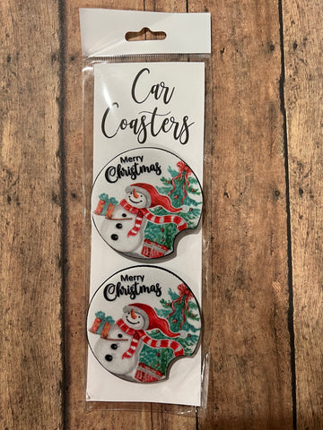 Merry Christmas Car Coasters